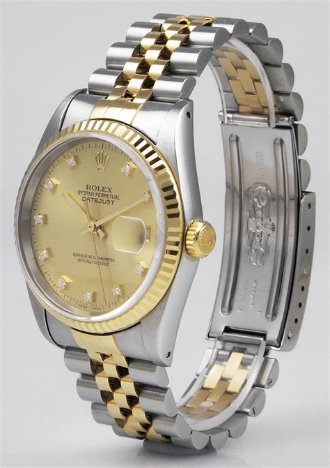 rolex oyster perpetual datejust champagne dial acciaio